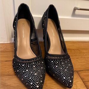 BCBGeneration Black and Silver Studded Heels
